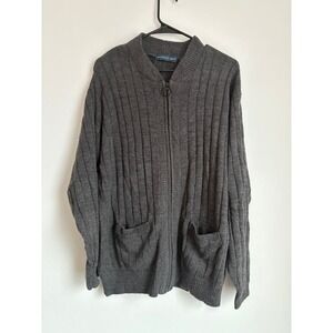 Vintage 90s Norterhn Isles Zip Knit Cardigan Grannycore Cottagecore Grandpacore
